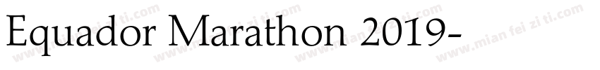 Equador Marathon 2019字体转换